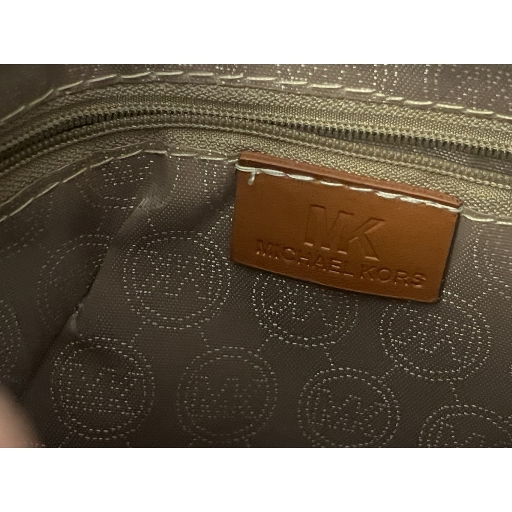 Michael Kors MK Logo Crossbody Bag Black Brown Adjustable Strap Purse Authentic - Picture 9 of 16
